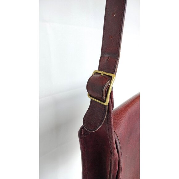Vintage Coach Saddle Bag Burgundy Brown Bonnie Cashin Era Purse - Picture 11 of 16